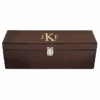 Roman Monogram Single Bottle Wine Presentation Box Wit`
