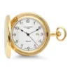 Engraved Gold Charles Hubert Quartz Pocket Watch & Chain #3517