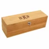 Script Monogram Bamboo Wine Box