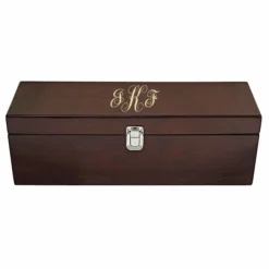 Script Monogram Single Bottle Wine Presentation Box With Tools