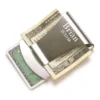 Engraved Metal Money Clip & Credit Card Holder - Silver