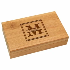 Split Monogram Bamboo 2 Piece Wine Tool Set