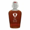Tuxedo Theme 17 Oz Vintage Glass Flask