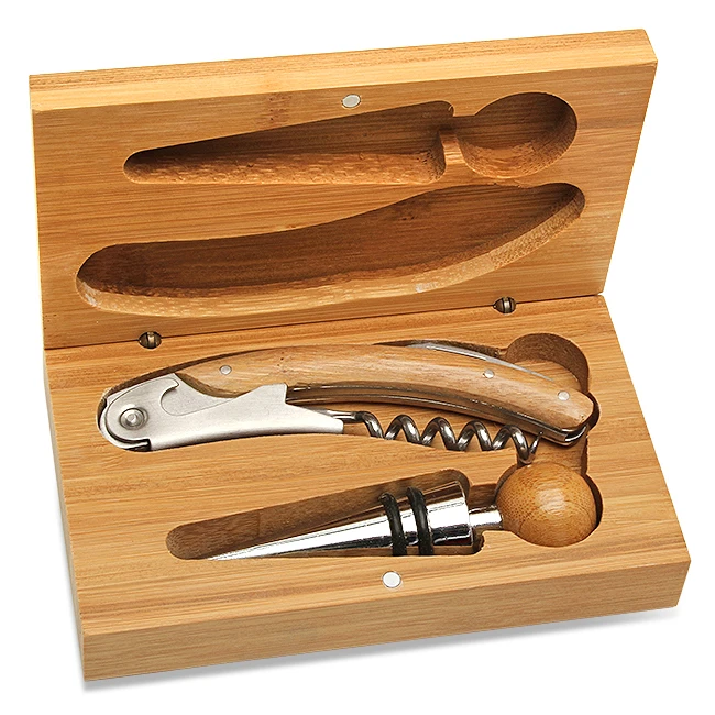 Tuxedo Theme Bamboo 2 Piece Wine Tool SP 2 Tuxedo Theme Bamboo 2 Piece Wine Tool SP - Image 2