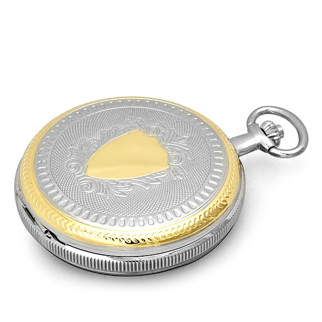 Two Tone Mechanical Charles Hubert Pocket Watch & Chain #3859 2 Two Tone Mechanical Charles Hubert Pocket Watch & Chain #3859 - Image 2