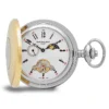 Engraved Two Tone Charles Hubert Pocket Watch And Chain #3553-T