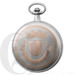 Two Tone Rose Gold Engraved Charles Hubert Pocket Watch & Chain #3822