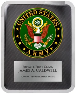 US Army Personalized Plaque