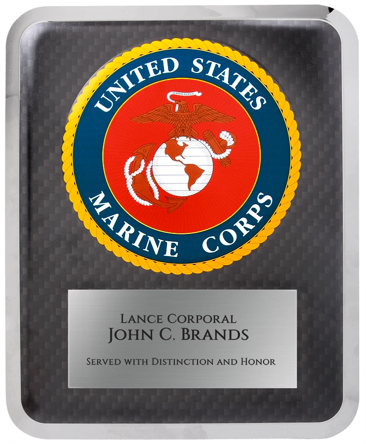 US Marine Corps Personalized Plaque 1 US Marine Corps Personalized Plaque