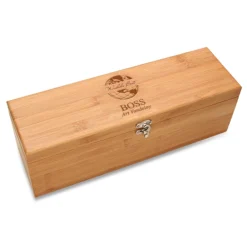 World S Best Boss Bamboo Wine Box