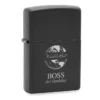 World S Best Boss Black Matte Engravable Zippo Lighter