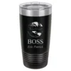 World S Best Boss Personalized 20 Ounce Black Polar Camel Travel Mug