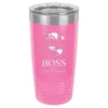 World S Best Boss Personalized 20 Ounce Pink Polar Camel Travel Mug