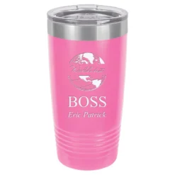 World S Best Boss Personalized 20 Ounce Pink Polar Camel Travel Mug