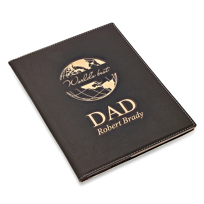 World S Best Dad Black Leatherette Mini Portfolio 1 World S Best Dad Black Leatherette Mini Portfolio