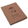 World S Best Dad Brown Leatherette Mini Portfolio