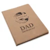 World S Best Dad Brown Leatherette Portfolio & Pad Holder