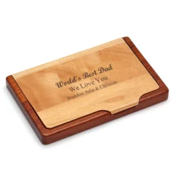 World S Best Dad Engraved Business Card P