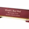 World S Best Dad Personalized Desktop Walnut Name Plate