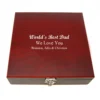 World S Best Dad Engraved Flask & Gaming Set