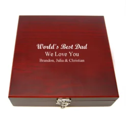 World S Best Dad Engraved Flask & Gaming Set