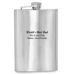 World S Best Dad Engraved Flask